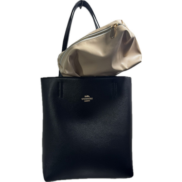 کیف کوچ ایستاده دوقلو مدل ستایش طرح Coach شیک و جادار مشکی