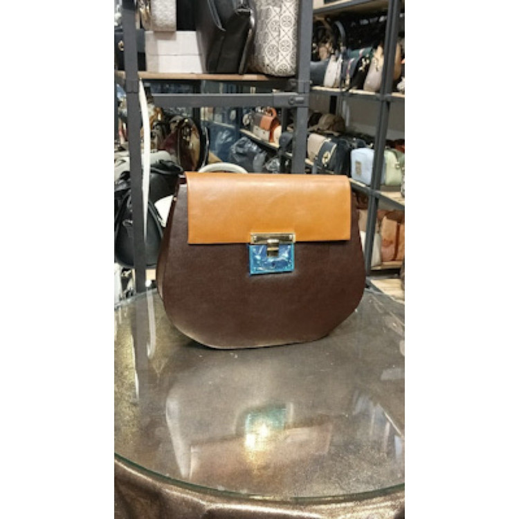 کیف مجلسی ساتین قهوه ای سرخانه عسلی کلاسیک