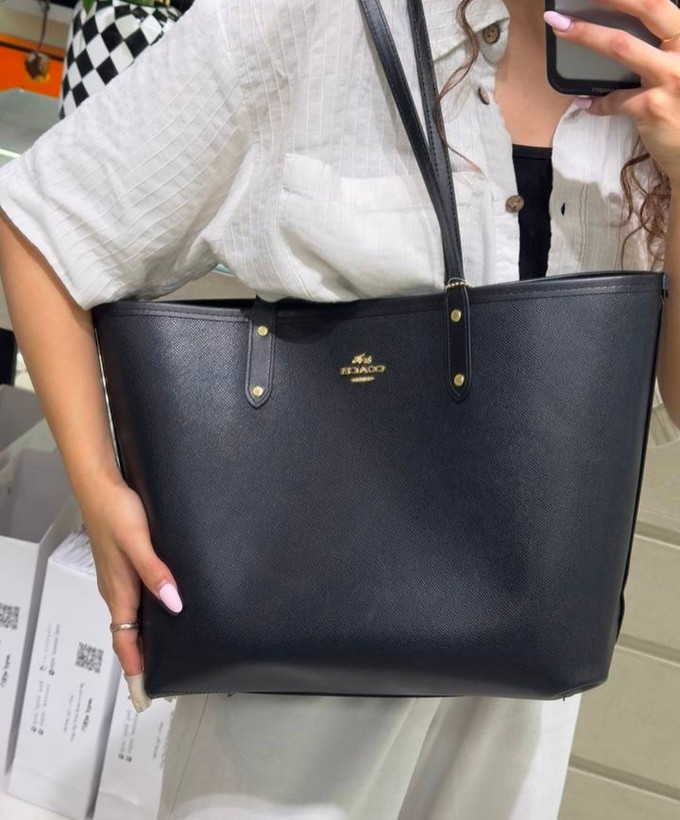 کیف زنانه توت بگ برند کوچ ۲رو Coach جادار و شیک چرم مصنوعی