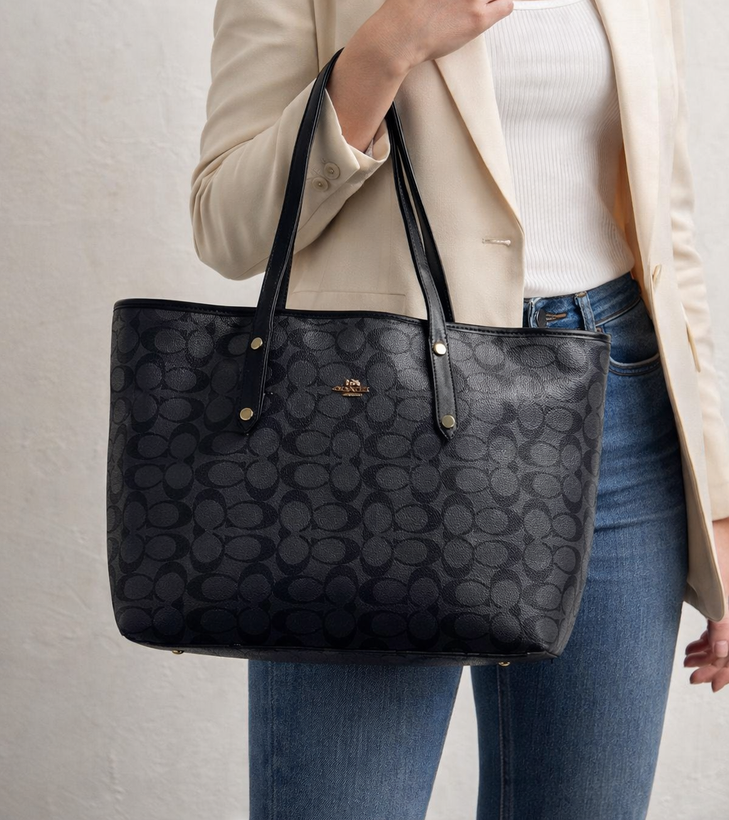 کیف زنانه توت بگ برند کوچ ۲رو Coach جادار و شیک چرم مصنوعی