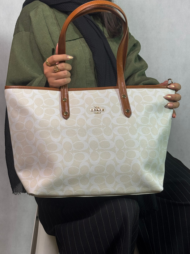 کیف زنانه توت بگ برند کوچ ۲رو Coach جادار و شیک چرم مصنوعی